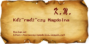 Körmöczy Magdolna névjegykártya